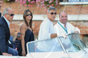 George Clooney and Elisabette Cannalis's arrival in Venice.