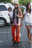 Actress LAETICIA BOUDOU took her two adopted daughters grocery shopping in Beverly Hills