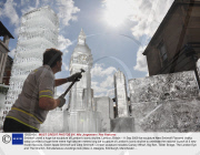 Smirnoff unveil a huge ice sculpture of London's iconic skyline, London, Britain - 11 Sep 2009