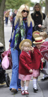 CLAUDIA SCHIFFER PICKS UP THE KIDS