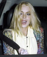 Lindsay Lohan looks annoyed at Bardot