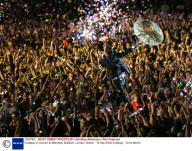 Coldplay in concert at Wembley Stadium, London, Britain - 19 Sep 2009