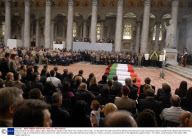 State funeral for six Italian soldiers killed in Afghanistan, Basilica of San Paolo Fuori Le Mura, Rome, Italy - 21 Sep 2009