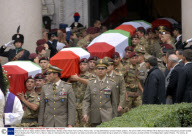 State funeral for six Italian soldiers killed in Afghanistan, Basilica of San Paolo Fuori Le Mura, Rome, Italy - 21 Sep 2009