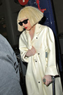 Lady Gaga Needs a Cane to walk at LAX