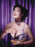 Burlesque dancer DITA VON TEESE presents her new Wonderbra underwear line 'Party Edition' in Madrid