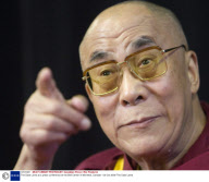 The Dalai Lama at a press conference at the Bell Center in Montreal, Canada - 03 Oct 2009