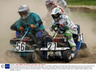 British Lawn Mower Racing event at Knebworth Country Fair, Britain - 03 Oct 2009