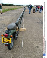 The world's longest motorbike, Stamford, Lincs, Britain - 23 Sep 2009