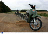 The world's longest motorbike, Stamford, Lincs, Britain - 23 Sep 2009