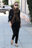 Nicky Hilton is happy after fur shopping