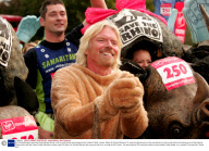 Sir Richard Branson launching Virgin Money Giving, a not for profit online fund-raising service, Potters Fields, London, Britain