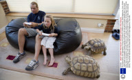 The Crane family, who specialise in hiring out animals for children's parties, East Hagbourne, Oxon, Britain - 2009