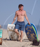 Sean Penn enjoys a day at the beach