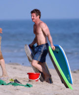 Sean Penn enjoys a day at the beach