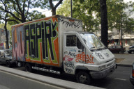 Painted Graffiti Vans, Paris, France