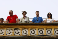 PRINCESS MARY OF DENMARK driving in a rickshaw during his state visit in Hanoi