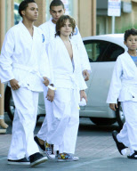 Michael Jackson's Son Prince Jackson Shows Some Chest As He Leaves Karate Class With His Brother, Sister, And Cousins.