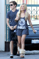 Zac Efron and Ashley Tisdale leaving Patsy Restaurant, Los Angeles, America - 02 Nov 2009