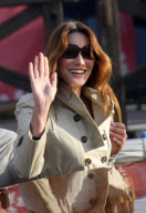 Carla Bruni and Sister Valeria Bruni Tedeschi arriving at the Marco Polo Airpot, Venice, Italy - 03 Nov 2009