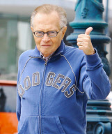 EXCLUSIVE Larry King still showing his Dodger pride