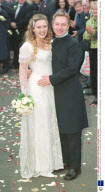 .kate Winslet Emerges From All Saints Church In Reading Berks With Her New Husband Jim Threapleton In 1998 From Jamie Wiseman.. . Rexmailpix.