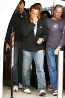 *EXCLUSIVE* Arnold Schwarzenegger shows off his classic Dodge Challenger SRT