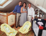 BARRIE DREWITT AND TONY BARLOW - A GAY COUPLE FROM ESSEX WHO ARE TO HAVE TWINS, BORN TO A SURROGATE MOTHER THAT THEY HAVE FOUND FROM AMERICA - ROSALIND BELLAMY.
