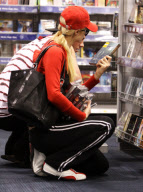 Paris and Doug stock up on DVD's and video games