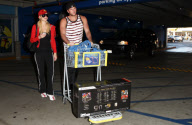 Paris and Doug stock up on DVD's and video games