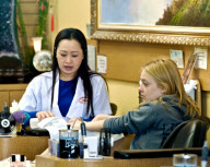 Dakota Fanning Gets Her Nails Done Before the Premiere
