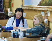 Dakota Fanning Gets Her Nails Done Before the Premiere