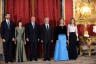 The Spanish Royal Family hosting a dinner in honor of Hungarian President LASZLO SOLYOM in Madrid