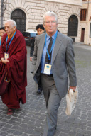 Richard Gere with a Group of Tibetan Monks await the arrival of the Dalai Lama at Montecitorio Square, Rome, Italy - 18 Nov 2009