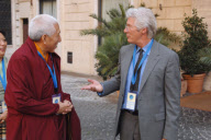 Richard Gere with a Group of Tibetan Monks await the arrival of the Dalai Lama at Montecitorio Square, Rome, Italy - 18 Nov 2009