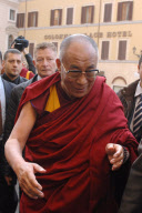 Richard Gere with a Group of Tibetan Monks await the arrival of the Dalai Lama at Montecitorio Square, Rome, Italy - 18 Nov 2009