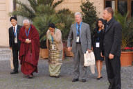 Richard Gere with a Group of Tibetan Monks await the arrival of the Dalai Lama at Montecitorio Square, Rome, Italy - 18 Nov 2009