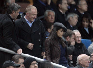 Salma Hayek and Francois-Henri Pinault attend football (France-Eire) game at Stade de France in Paris