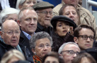 Salma Hayek and Francois-Henri Pinault attend football (France-Eire) game at Stade de France in Paris