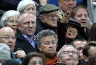 Salma Hayek and Francois-Henri Pinault attend football (France-Eire) game at Stade de France in Paris