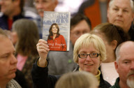 Vicki Potter waits in line for Palin book signing in Grand Rapids, Michigan