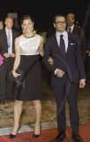 PRINCESS VICTORIA OF SWEDEN and fiance DANIEL WESTLING attending a gala jubilee concert in Stockholm