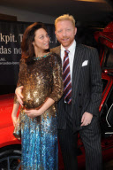 Ex tennis ace BORIS BECKER and very pregnant wife attending the '5th Annual Laureus Media Awards'