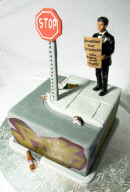 Demand grows for divorce celebration cakes, Brighton, Sussex, Britain - 20 Nov 2009