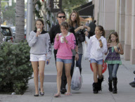 Actor SYLVESTER STALLONE, his wife JENNIFER FLAVIN and their daughters hitting the stores on Black Friday