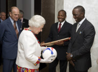 Queen Elizabeth II and  Prince Philip at a reception at The Carlton Savana Hotel in  Port of Spain, during a 3 day vist to Trinidad and Tobago  - 28 Nov 2009