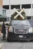 Actress JESSICA ALBA and her husband CASH WARREN taking their daughter HONOR MARIE to buy a huge Christmas tree 