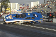 Photographer Andy Willsheer almost hit by a drag race car, Pomana Raceway, California, America - 14 Nov 2009
