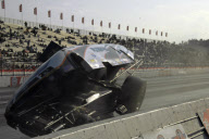 Photographer Andy Willsheer almost hit by a drag race car, Pomana Raceway, California, America - 14 Nov 2009
