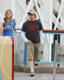 Michael J. Fox And Family Enjoy The Day At Disneyland
